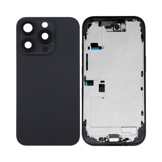 Tampa Traseira+Frame+Flex Apple iPhone 16 Pro com Wireless Charge+Flashlight Flex Titânio Preto
